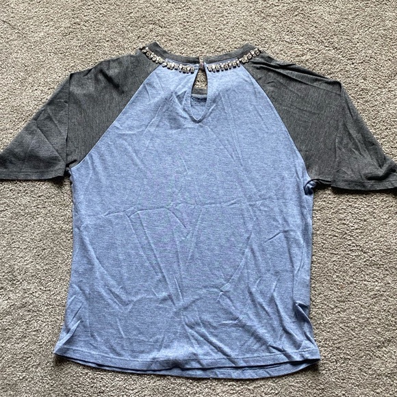 Miu Miu Crew Neck T Shirt w/ Neck Crystals - Picture 6 of 9